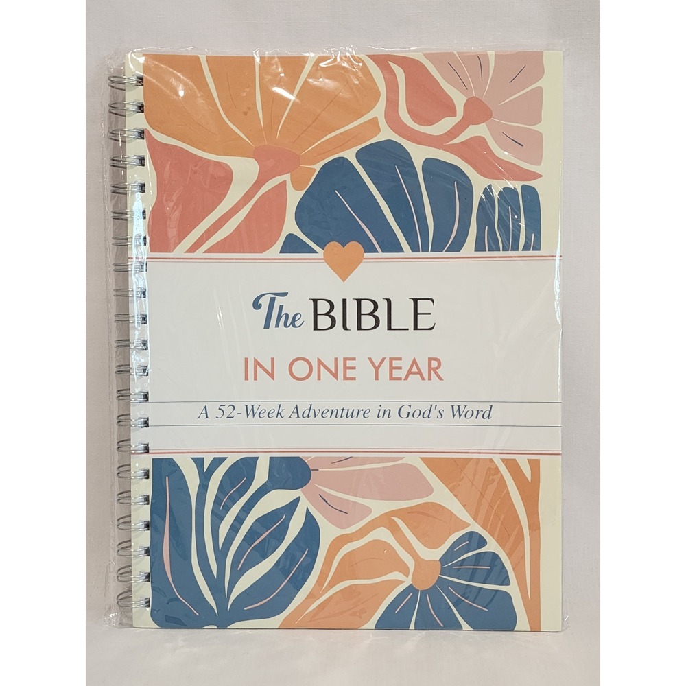 The Bible In One Year 52-Week Devotional Journal Spiral Bound with Tabs NEW